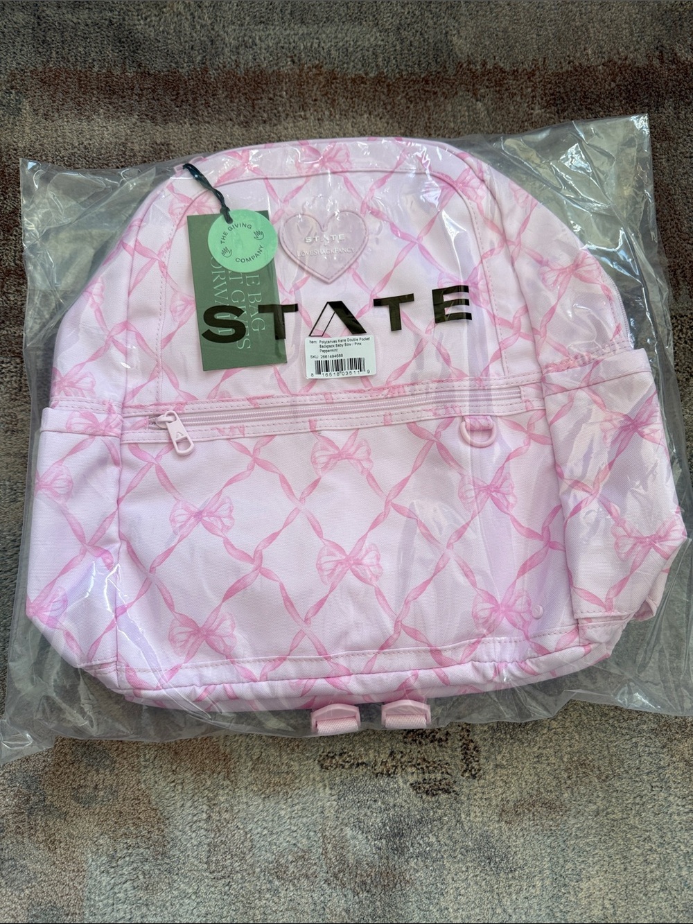 STATE Pink Bow-Pattern Backpack - STATE - Picture 2 of 3